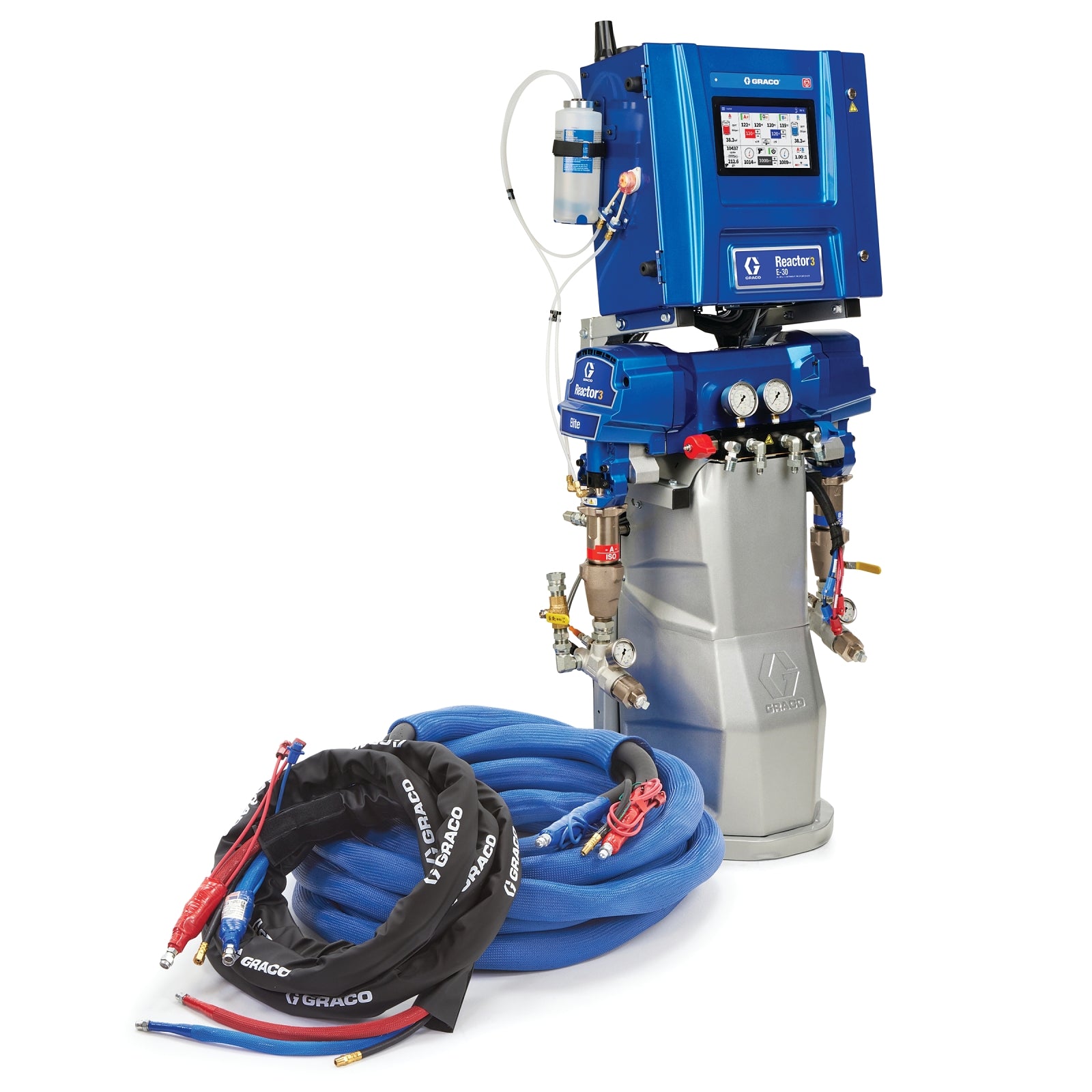 ESR332 - Reactor 3 E-30 Elite Tier Spray Foam Proportioner Package, 50 ft External Heated Hose, 15 kW