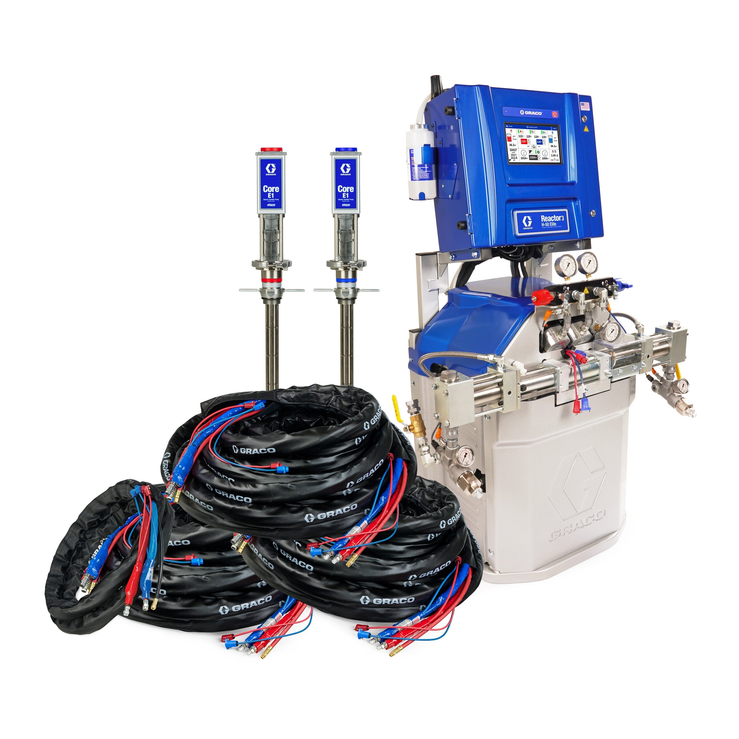 CHR377 - Reactor 3 H-50 Elite PACKAGE, H50, R3,230V, 100' Insulated Hose Qt: 3, 20' WHIP, CORE Pump Kit (Copy) (Copy)