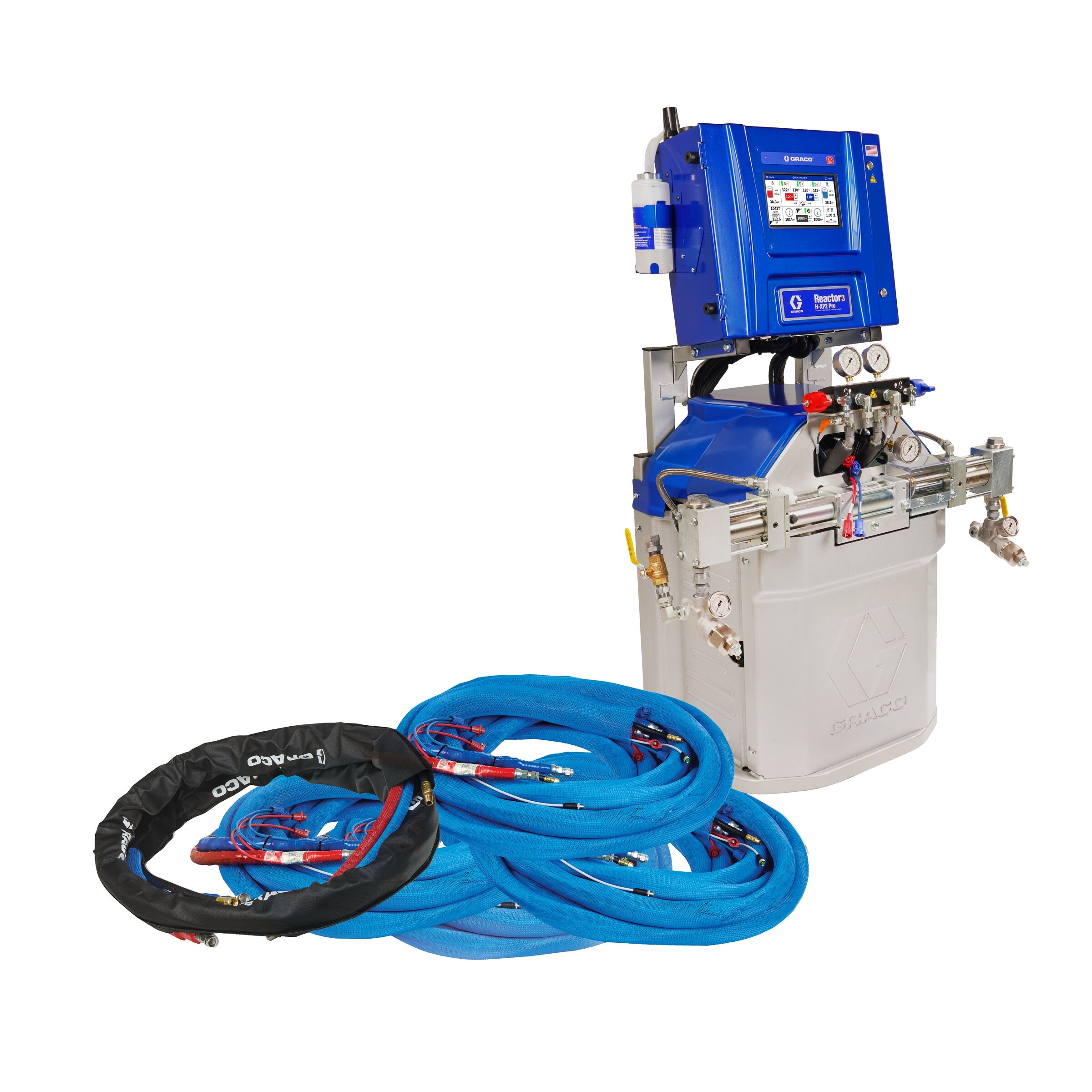 EHR365 - Reactor 3 H-XP2 Pro Tier Polyurea Proportioner Package, 200 ft External Heated Hose, 10 ft Xcelerator Whip Hose, 60 Hz