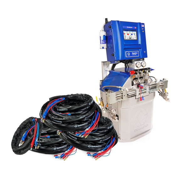IHR387 - Reactor 3 H-XP3 Elite Tier Polyurea Proportioner Package, 300 ft Internal Heated Hose, 20 ft Xcelerator Whip Hose, 230V